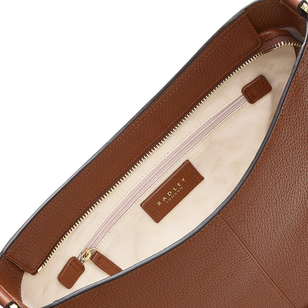 Southwark Lane Leather Small Ziptop Crossbody Bag in Tortoise - H7741205