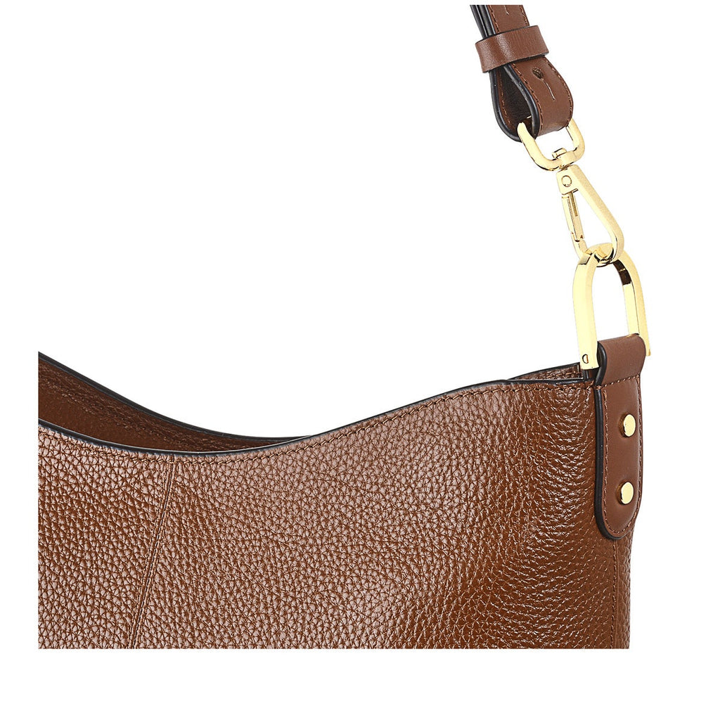 Southwark Lane Leather Small Ziptop Crossbody Bag in Tortoise - H7741205