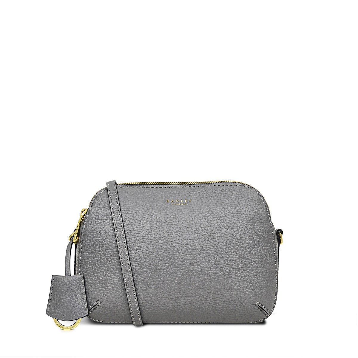 Dukes Place Leather Medium Ziptop Crossbody Bag in Cloud Burst - H7866093