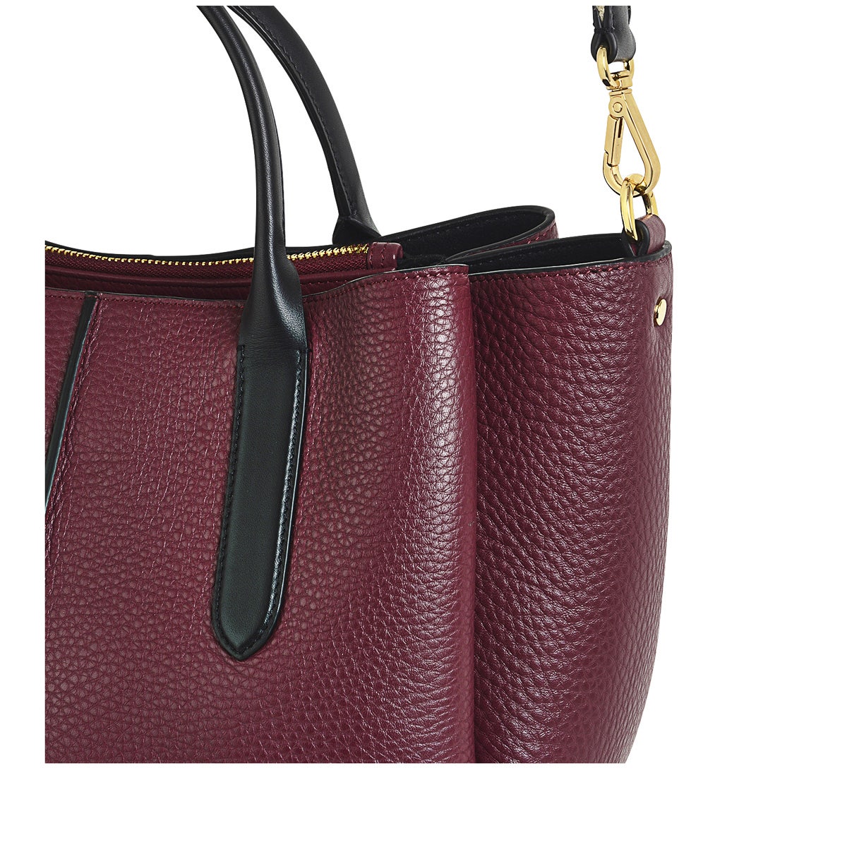 Hillgate Place Leather Medium Satchel Multiway Bag in Dark Cherry - H7877609