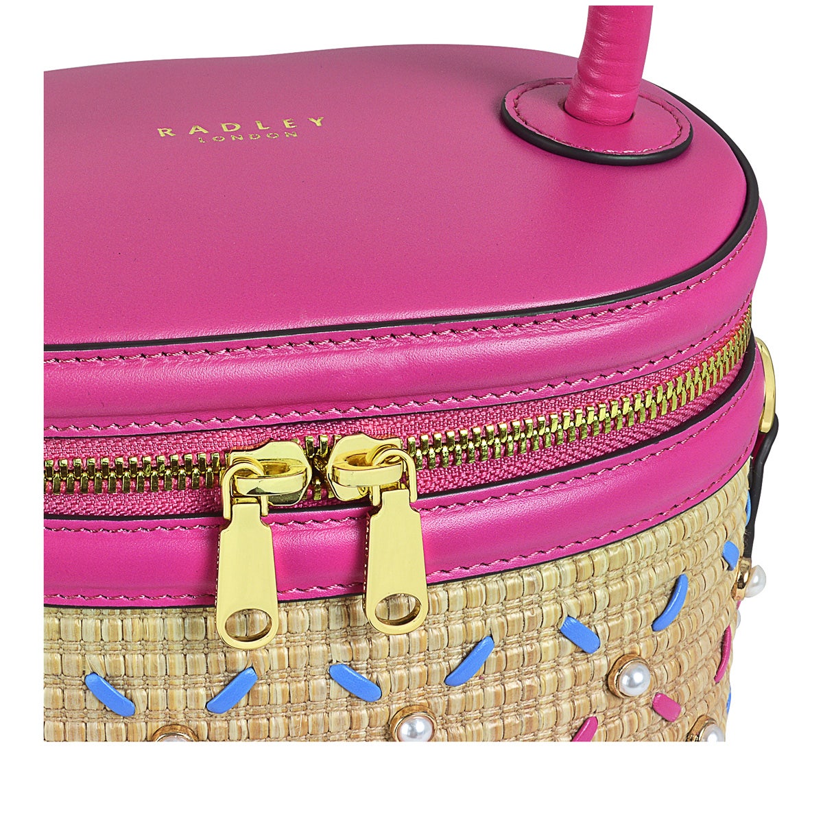 Harriet Street Leather Medium Zip-Around Cross Body Bag in Cerise - H7901678