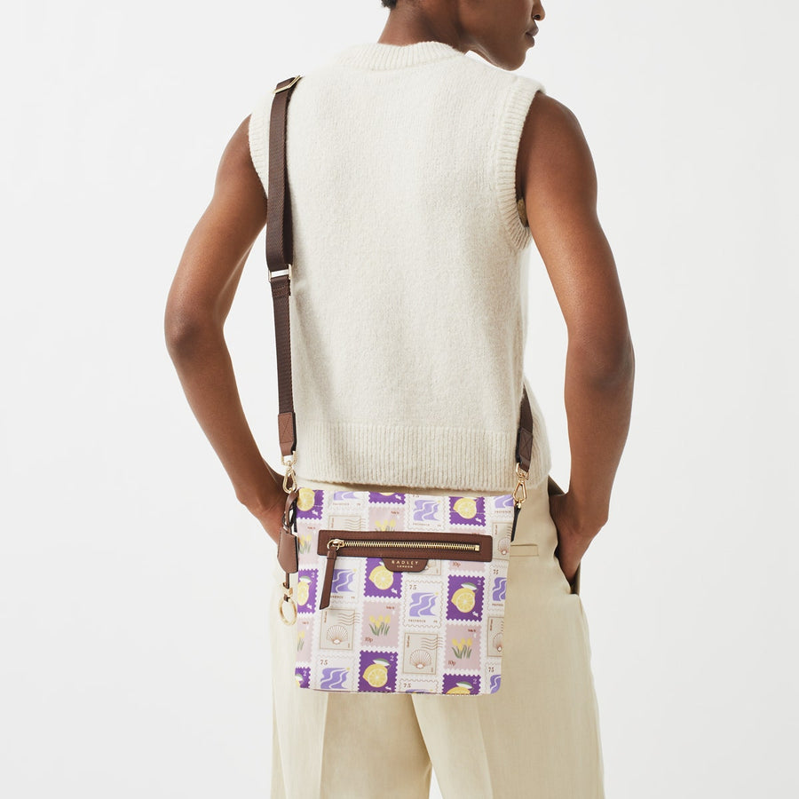 Finsbury Park Fabric Small Zip-Top Cross Body Bag in Chalk - H7959109