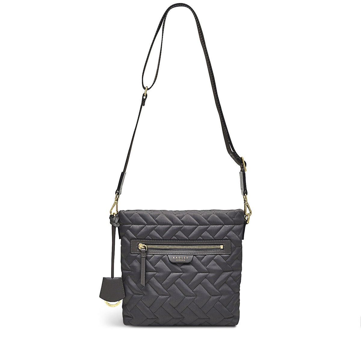 Finsbury Park Fabric Small Ziptop Crossbody Bag in Charcoal - H8186041