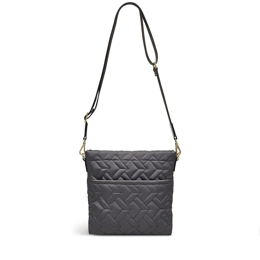 Finsbury Park Fabric Small Ziptop Crossbody Bag in Charcoal - H8186041