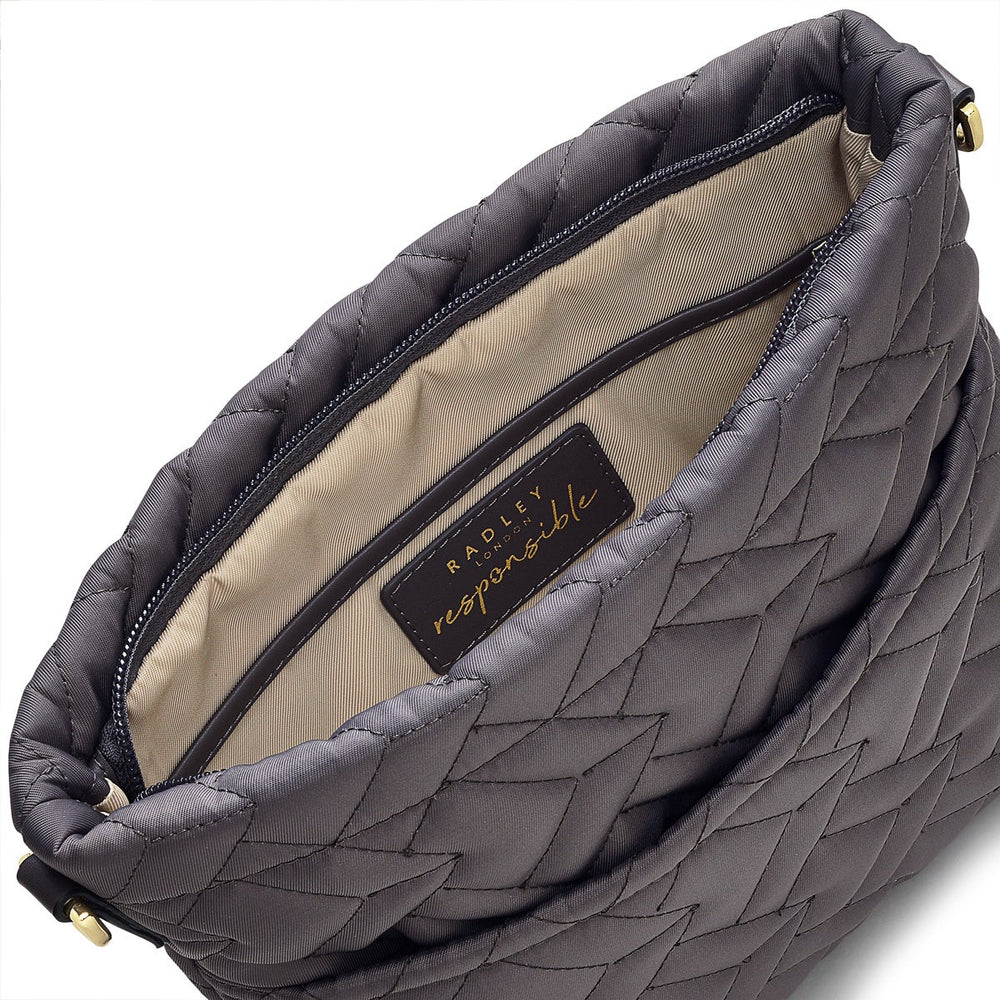 Finsbury Park Fabric Small Ziptop Crossbody Bag in Charcoal - H8186041