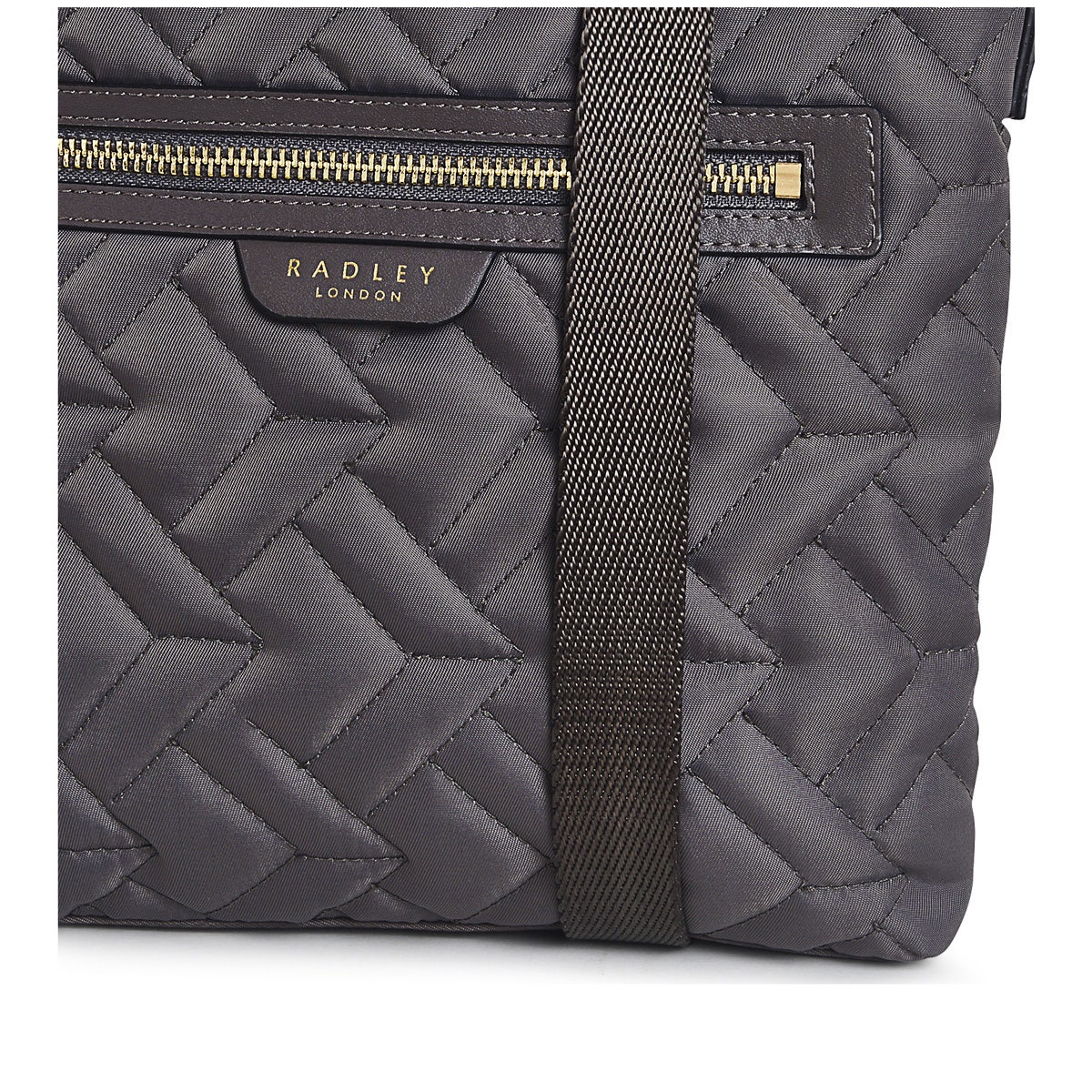 Finsbury Park Fabric Small Ziptop Crossbody Bag in Charcoal - H8186041