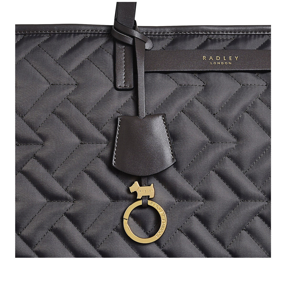 Finsbury Park Fabric Large Ziptop Tote Bag in Charcoal - H8188041