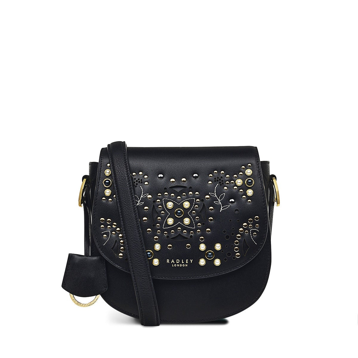 Liverpool Street 2.0 Leather Medium Flapover Crossbody Bag in Black - H8212001