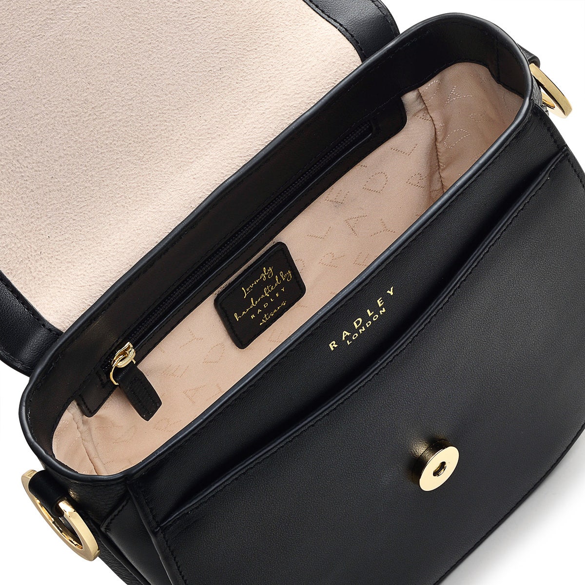 Liverpool Street 2.0 Leather Medium Flapover Crossbody Bag in Black - H8212001