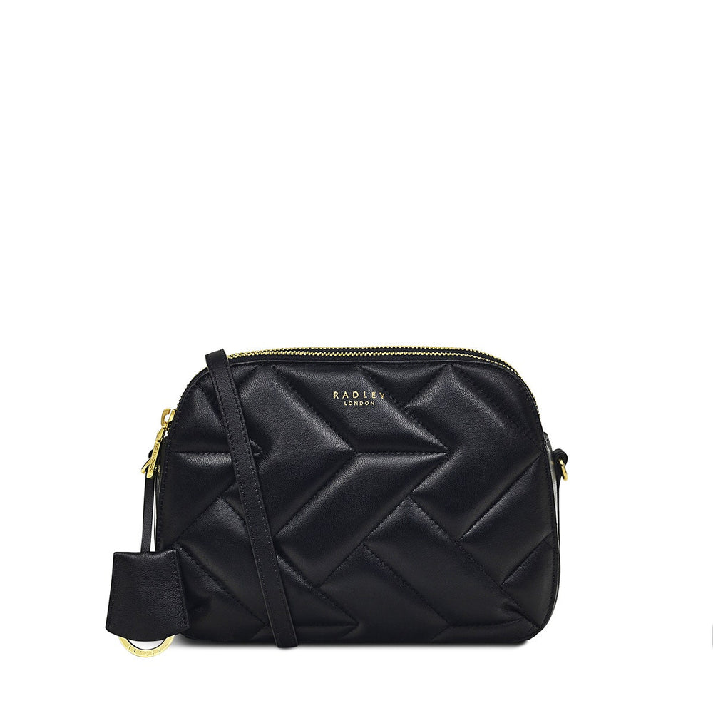 Dukes Place Leather Medium Ziptop Crossbody Bag in Black - H8216001
