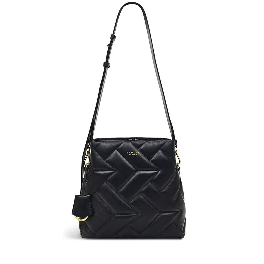 Dukes Place Leather Medium Compartment Crossbody Bag in Black - H8217001