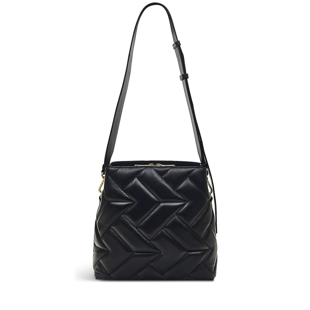 Dukes Place Leather Medium Compartment Crossbody Bag in Black - H8217001