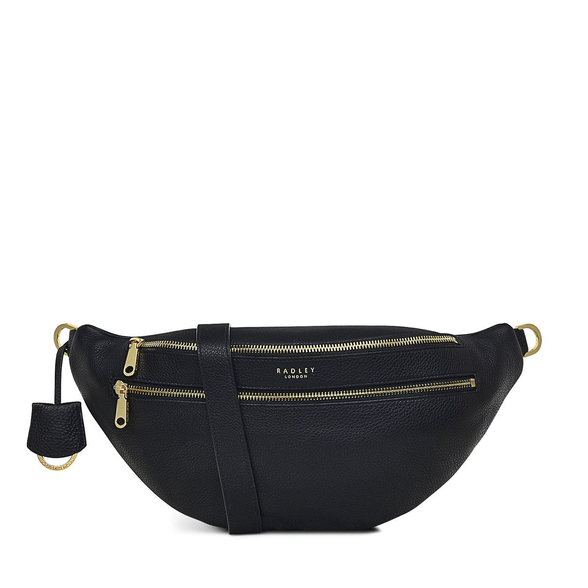 Derwent Drive Leather Medium Ziptop Sling Bag in Black - H8219001