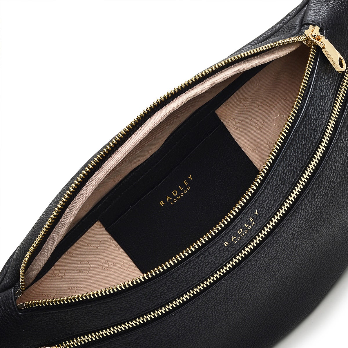 Derwent Drive Leather Medium Ziptop Sling Bag in Black - H8219001