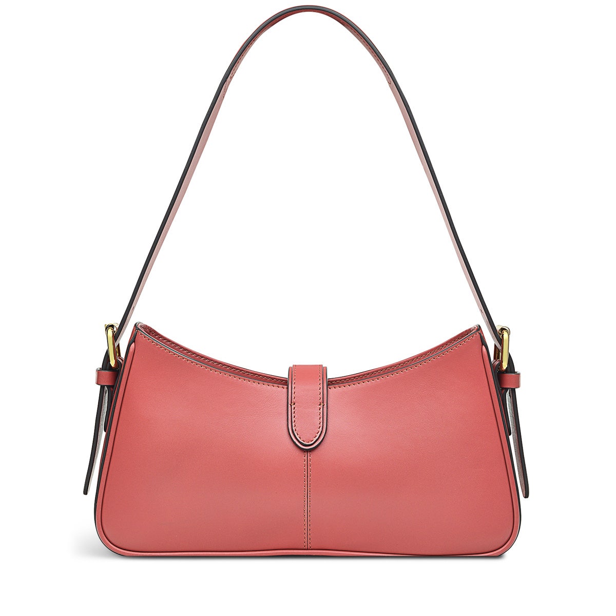 Linden Gardens Leather Medium Ziptop Shoulder Bag in Copper Pink - H8224618