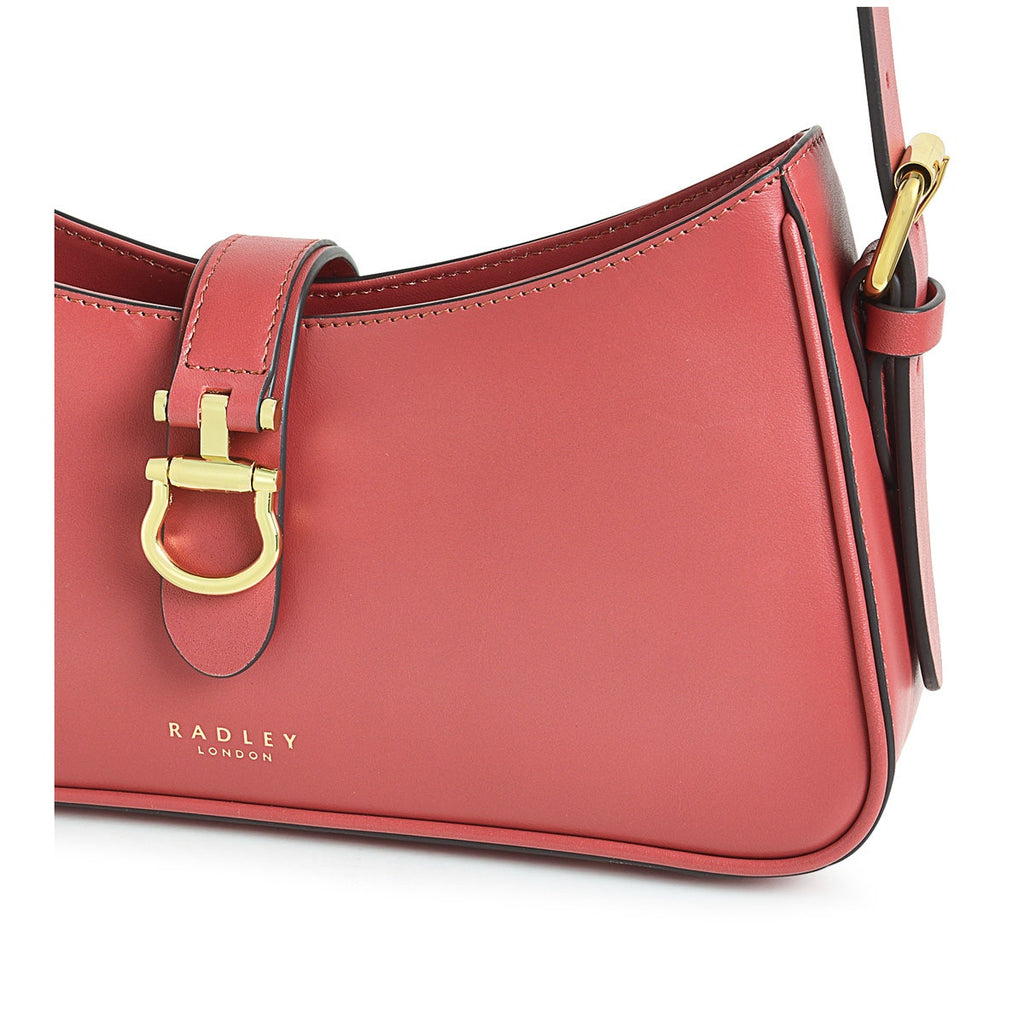 Linden Gardens Leather Medium Ziptop Shoulder Bag in Copper Pink - H8224618