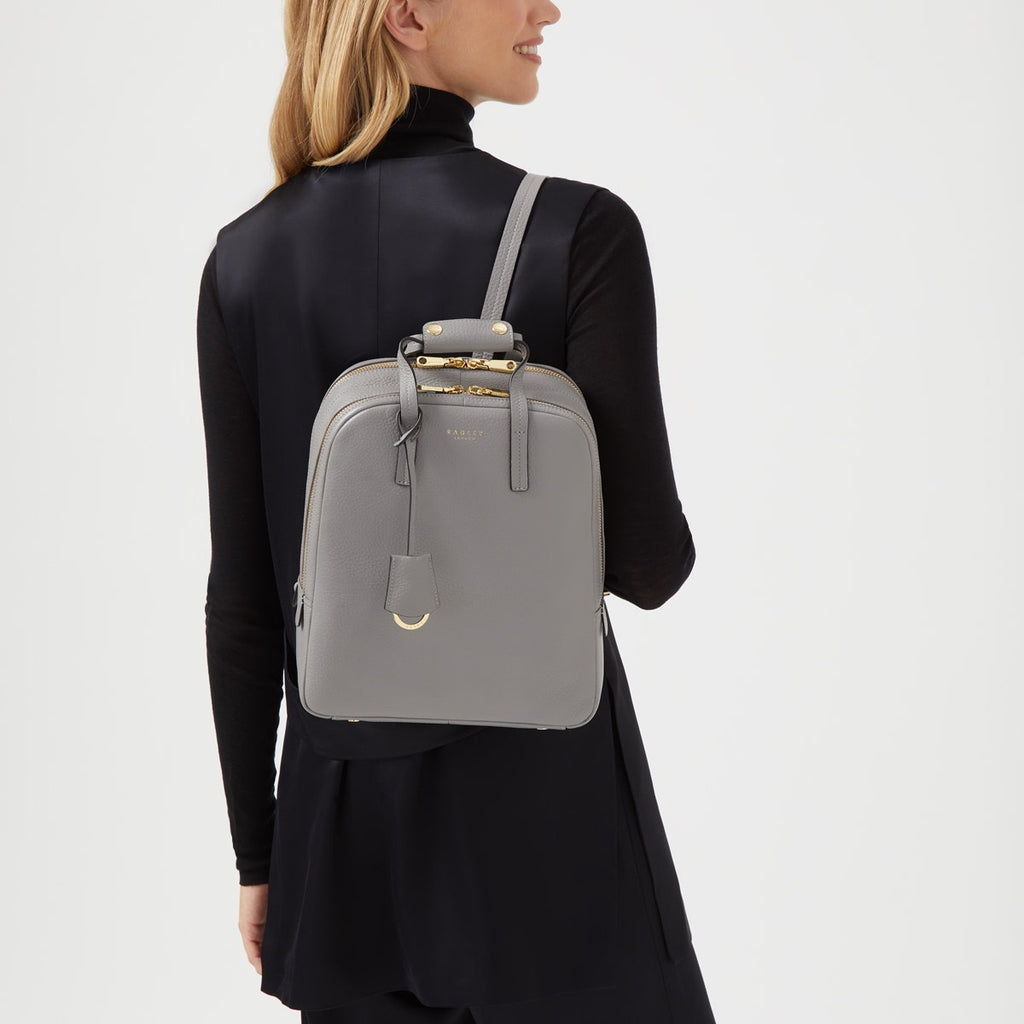 Dukes Place Leather Medium Zip Around Backpack in Cloud Burst - H8233093