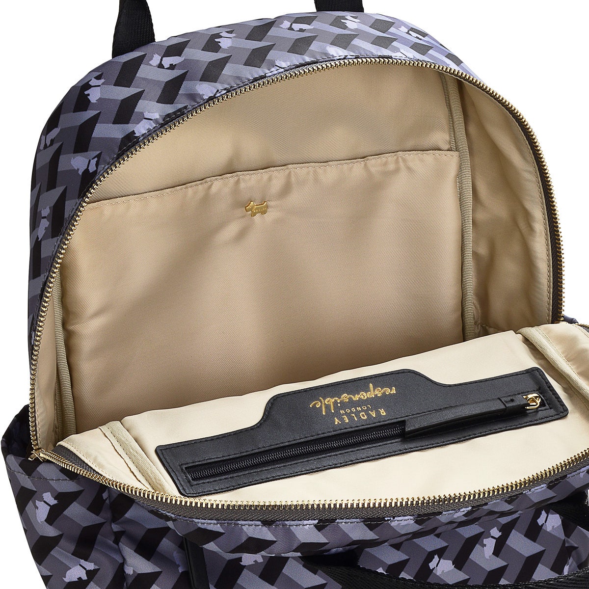 Finsbury Park Fabric Medium Ziptop Backpack in Thunder - H8243074