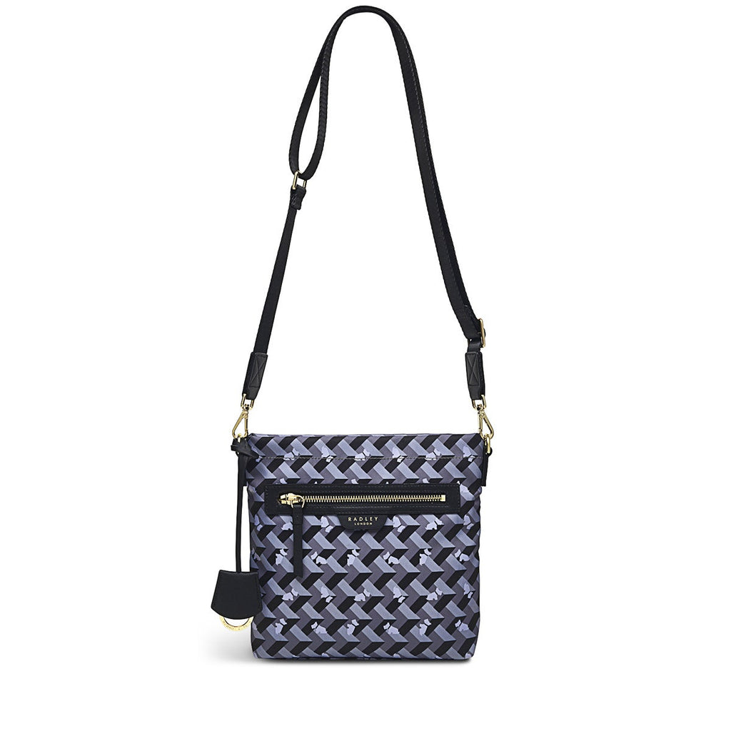 Finsbury Park Fabric Small Ziptop Crossbody Bag in Thunder - H8244074