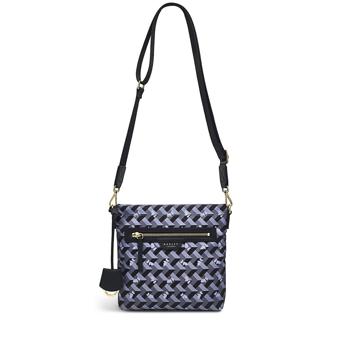 Finsbury Park Fabric Small Ziptop Crossbody Bag in Thunder - H8244074