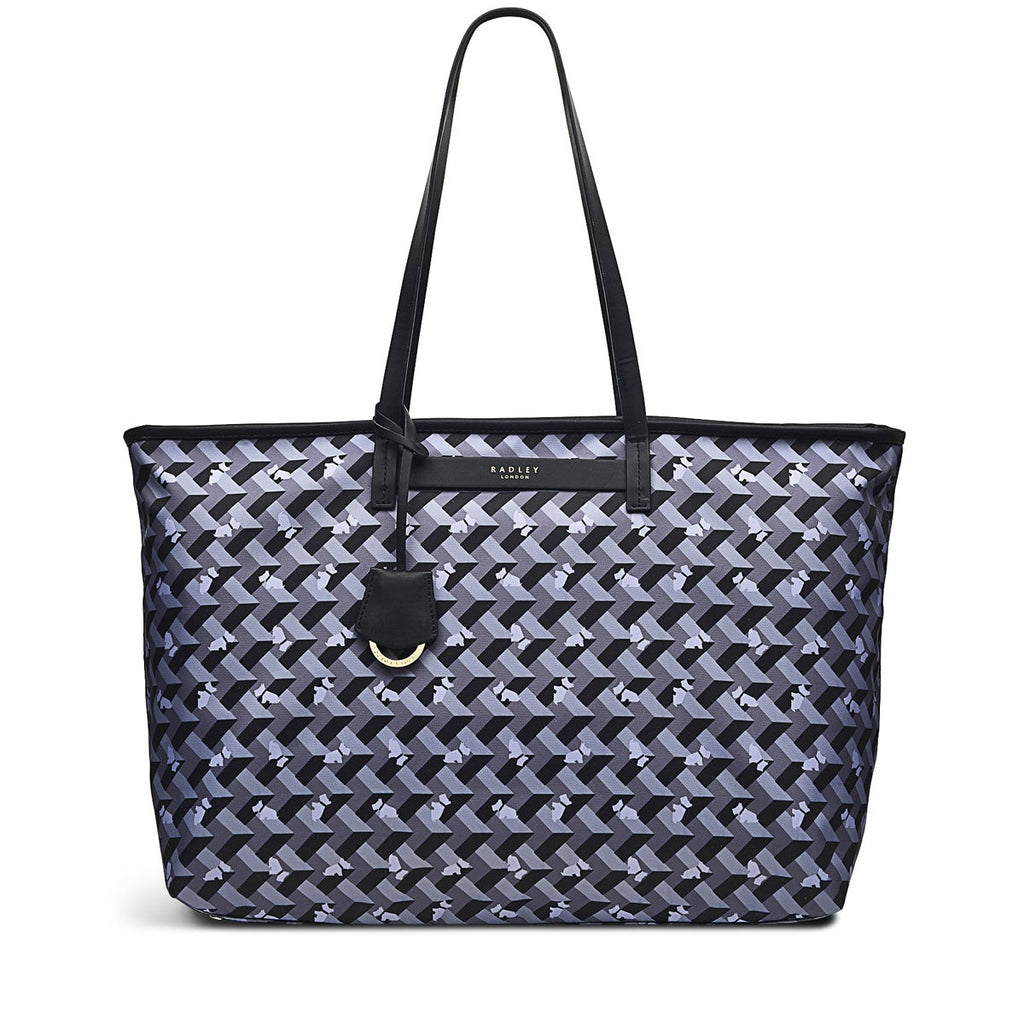 Finsbury Park Fabric Large Ziptop Tote Bag in Thunder - H8246074