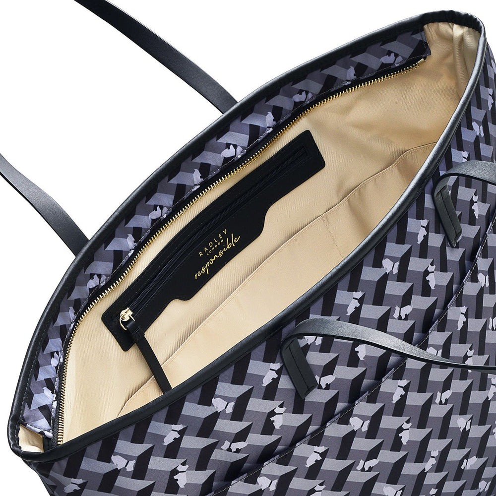 Finsbury Park Fabric Large Ziptop Tote Bag in Thunder - H8246074