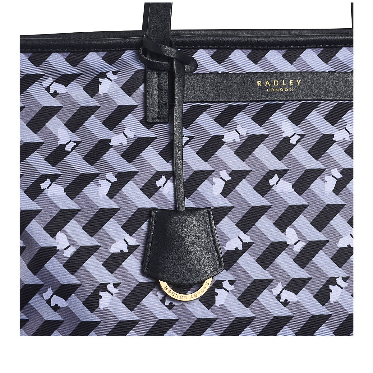 Finsbury Park Fabric Large Ziptop Tote Bag in Thunder - H8246074