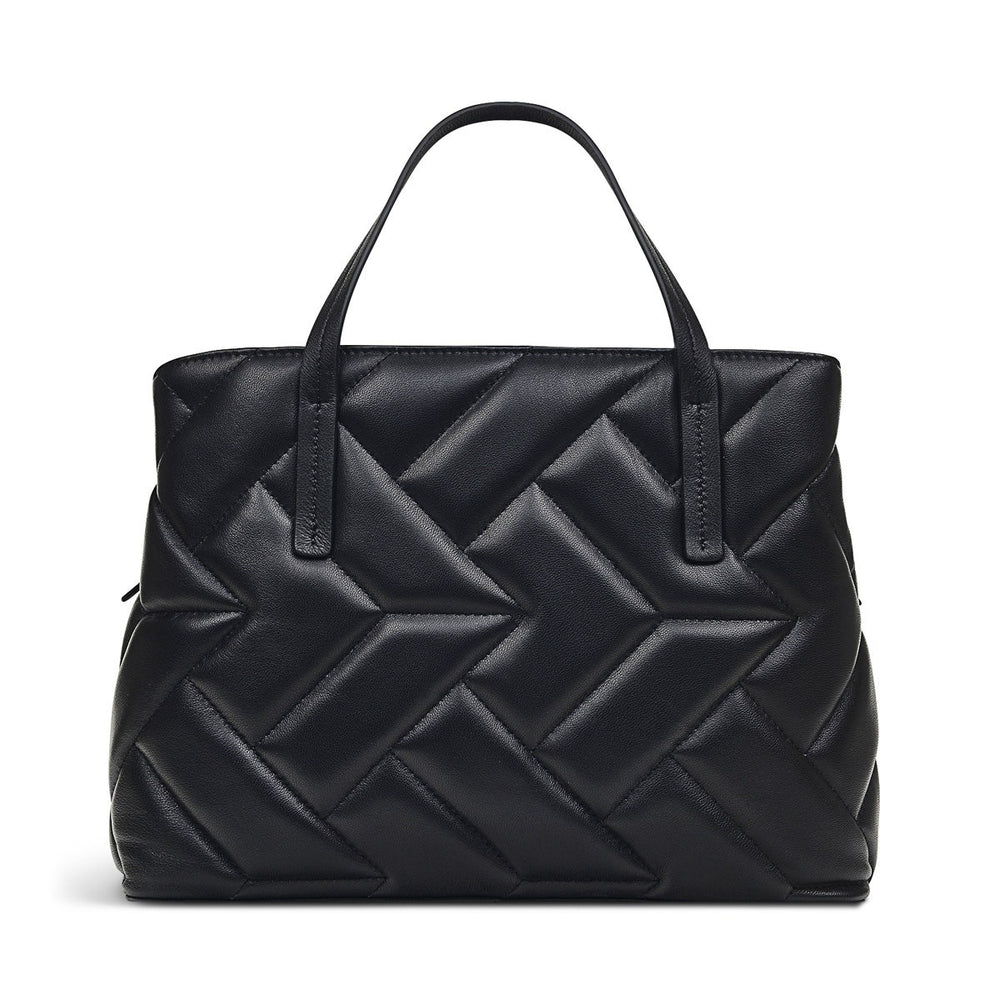 Dukes Place Leather Medium Ziptop Grab Bag in Black - H8255001