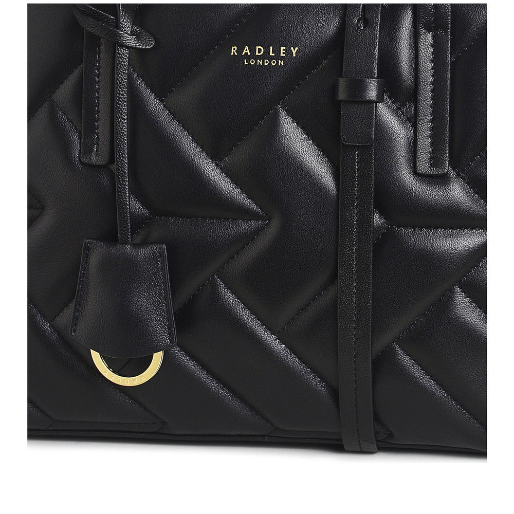 Dukes Place Leather Medium Ziptop Grab Bag in Black - H8255001