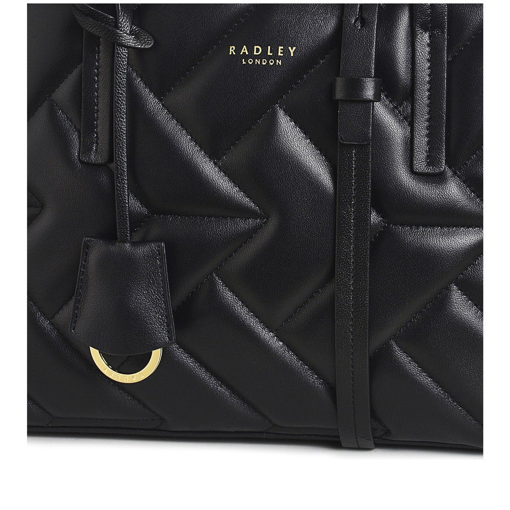 Dukes Place Leather Medium Ziptop Grab Bag in Black - H8255001