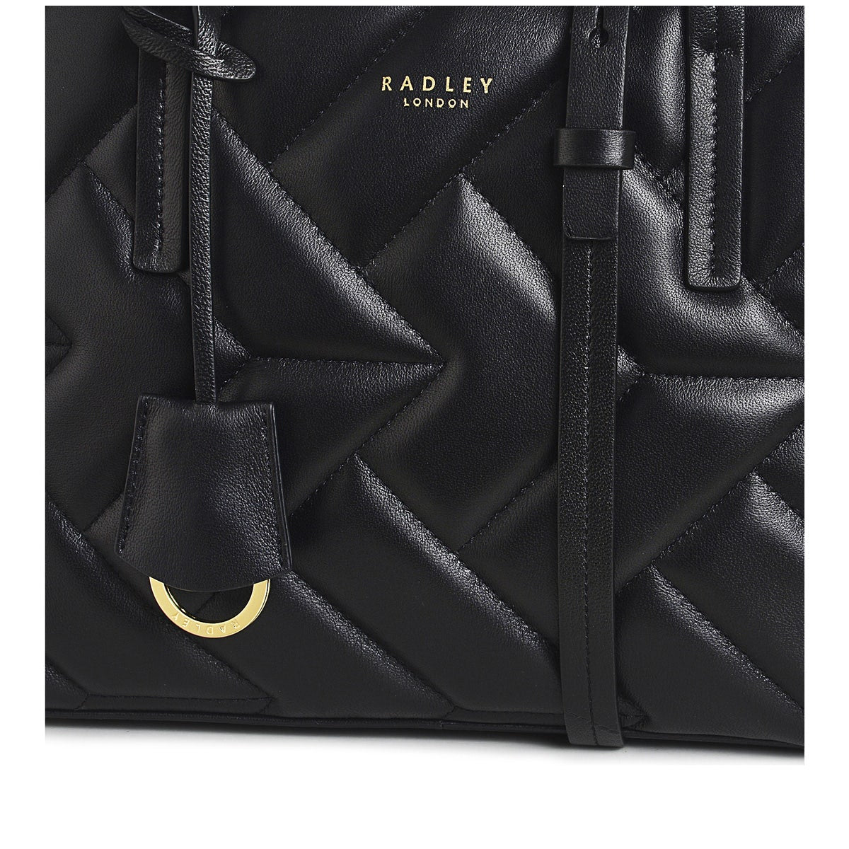 Dukes Place Leather Medium Ziptop Satchel Bag in Black - H8255001