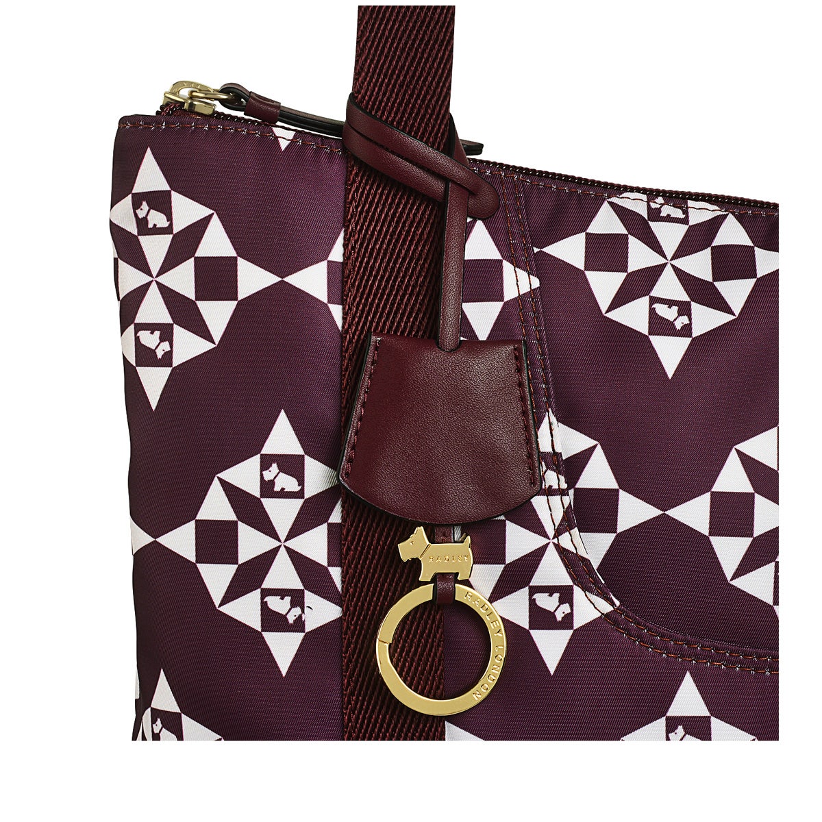 Radley 24/7 Fabric Medium Ziptop Shoulder Bag in Dark Cherry - H8264609