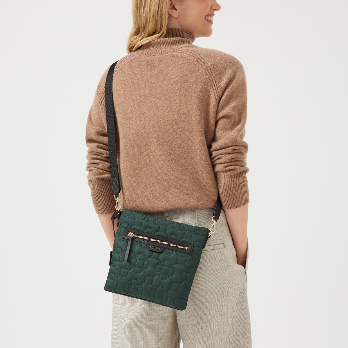 Finsbury Park Fabric Small Ziptop Crossbody Bag in Dragon - H8268305