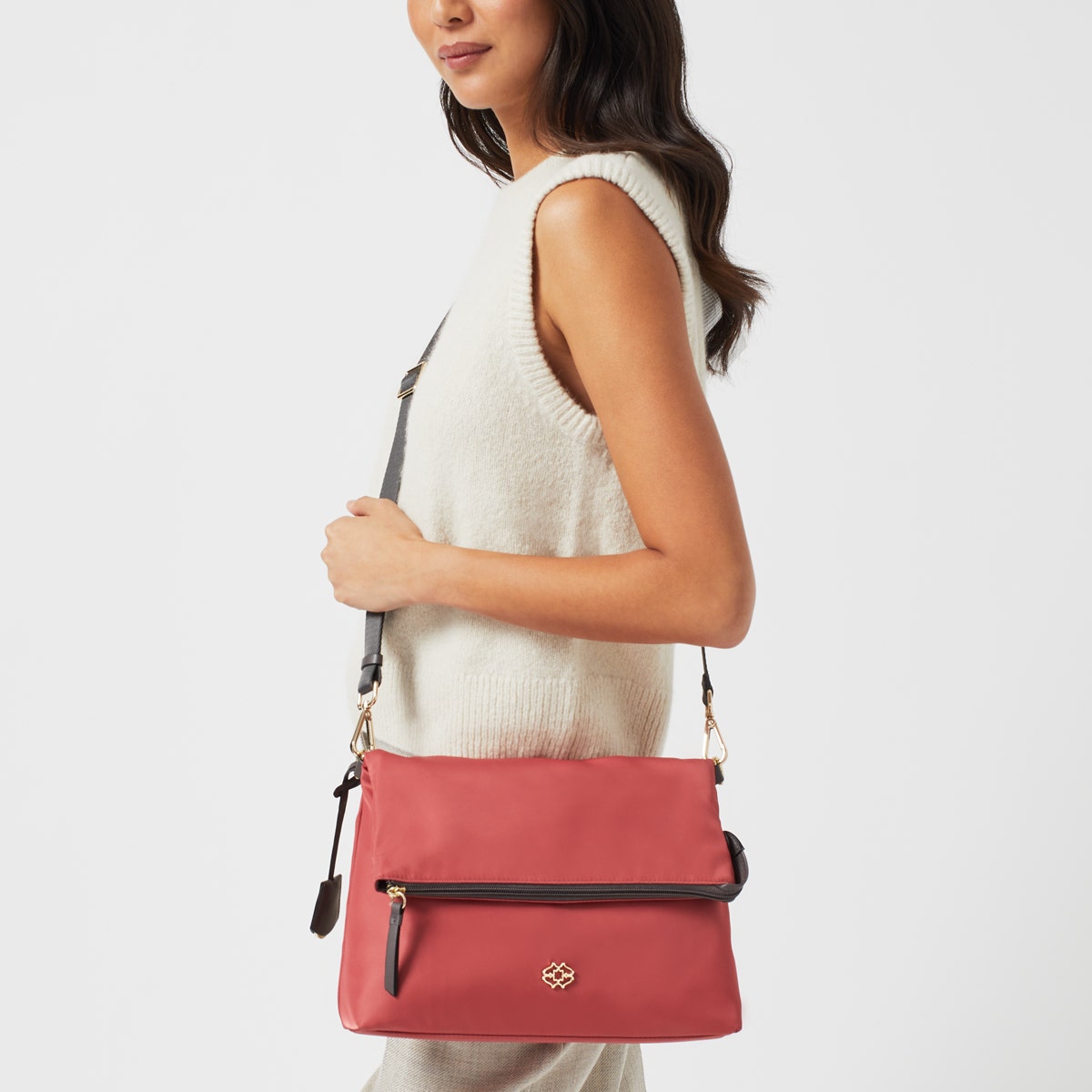 Radley 24/7 Fabric Small Flapover Crossbody Bag in Copper Pink - H8390618