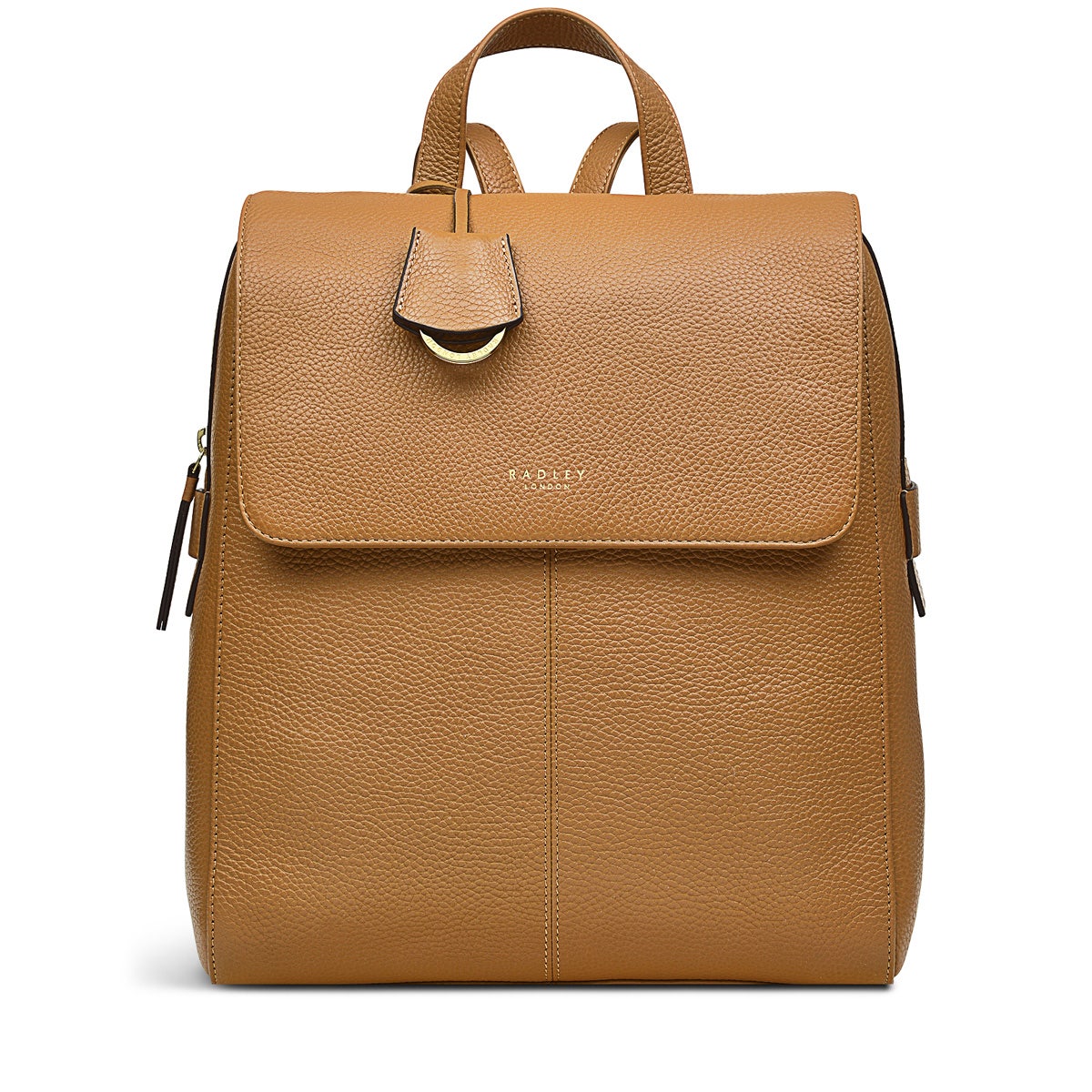 Lorne Close Leather Large Flapover Backpack in Caramel - H8768235