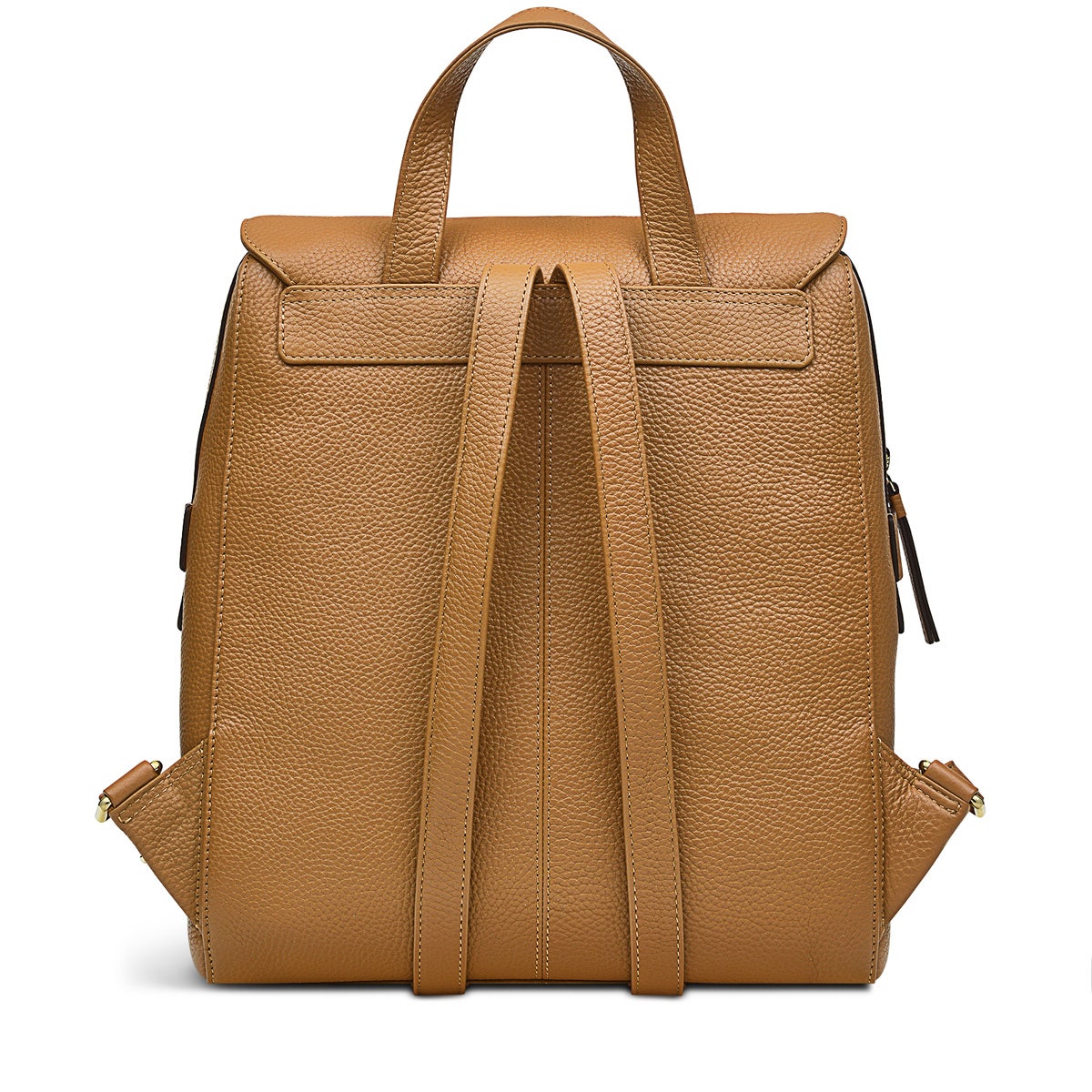 Lorne Close Leather Large Flapover Backpack in Caramel - H8768235