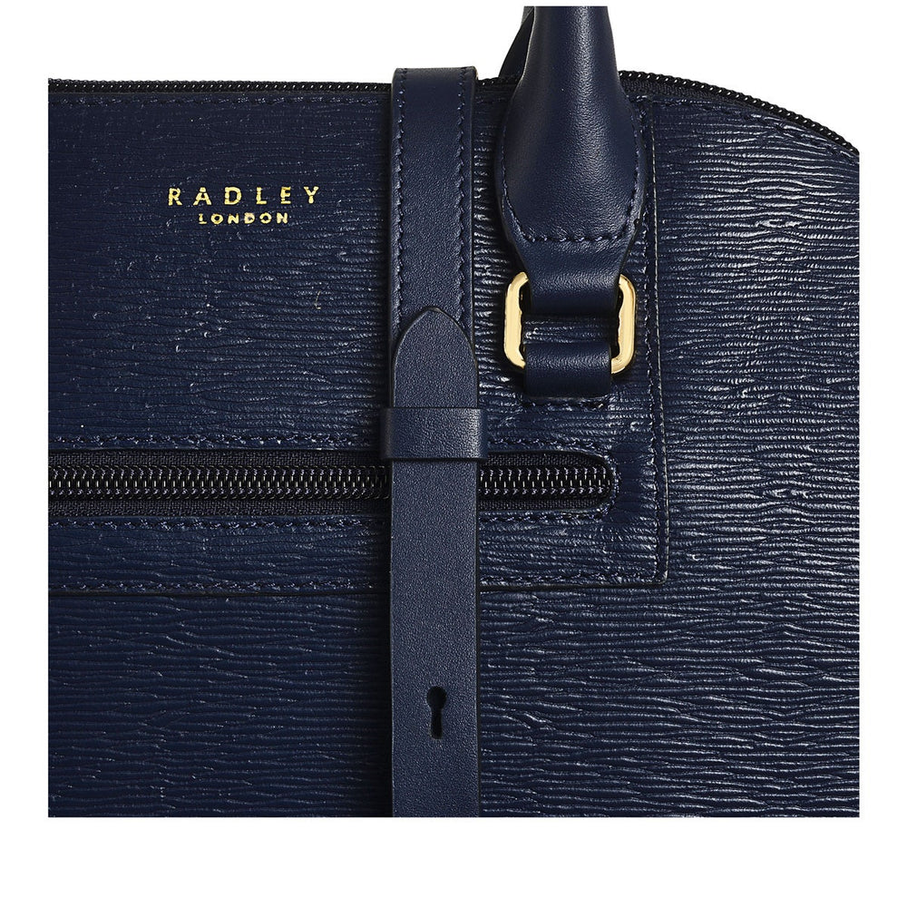 Hamilton Way Leather Medium Ziptop Shoulder Bag in Ink - H8773401