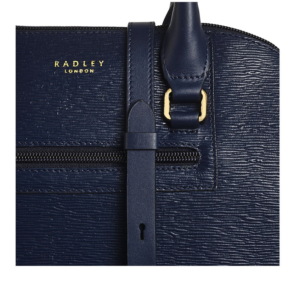 Hamilton Way Leather Medium Ziptop Shoulder Bag in Ink - H8773401