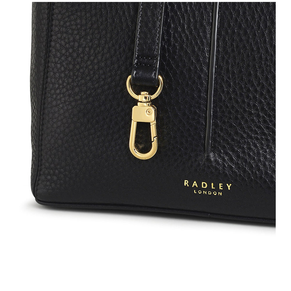 Hillgate Place Leather Medium Ziptop Grab Bag in Black - H8827001