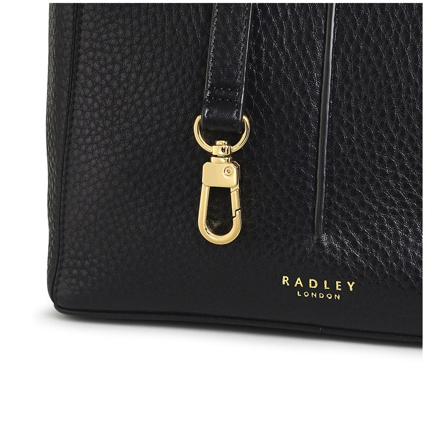 Hillgate Place Leather Medium Ziptop Grab Bag in Black - H8827001