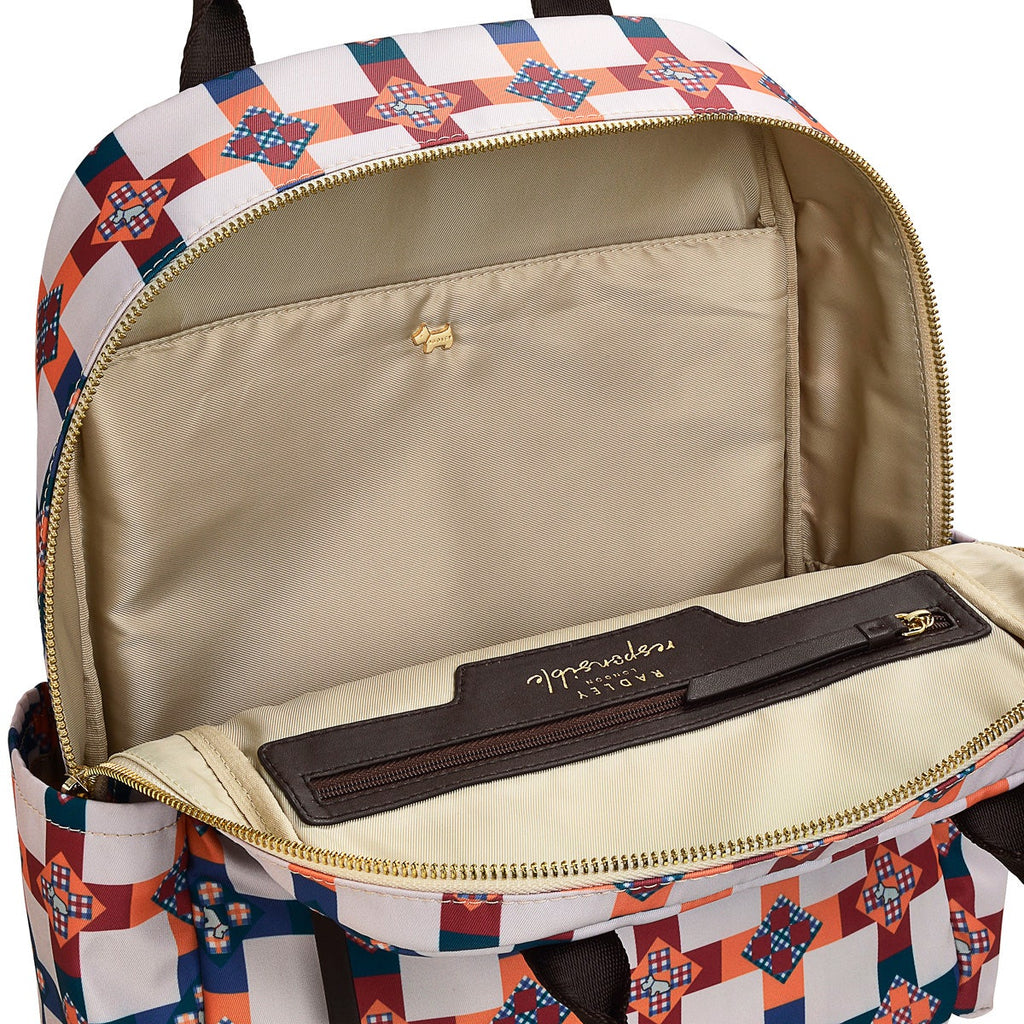 Finsbury Park Fabric Medium Ziptop Backpack in Chalk - H8841109