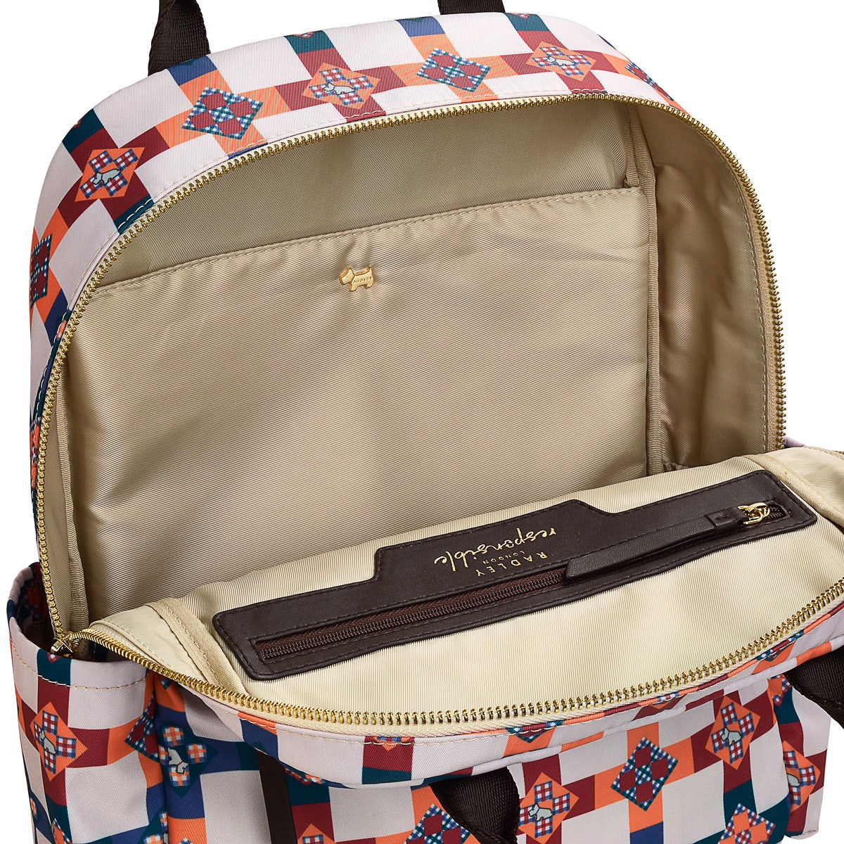 Finsbury Park Fabric Medium Ziptop Backpack in Chalk - H8841109
