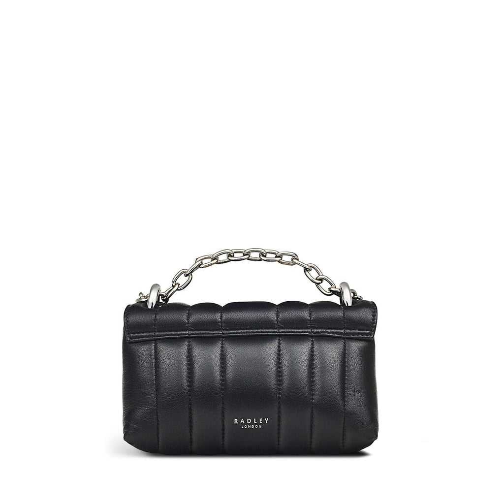 Mill Bay Leather Small Flapover Crossbody Bag in Black - H8864001