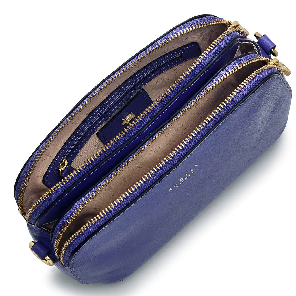 Dukes Place Leather Medium Ziptop Crossbody Bag in Aurora - H8865519