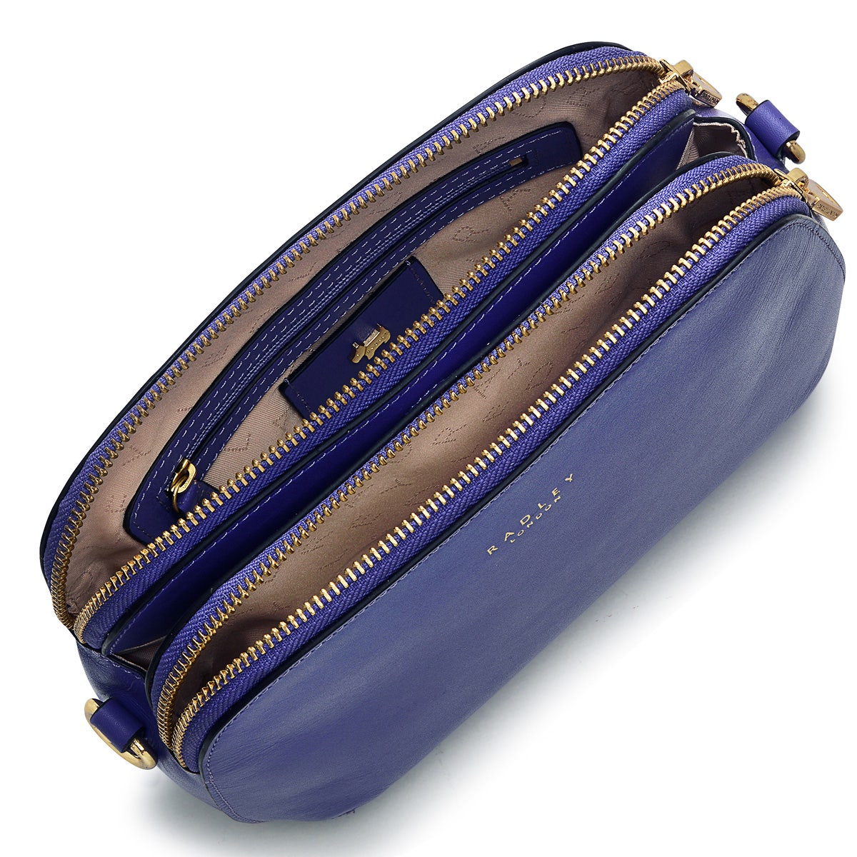 Dukes Place Leather Medium Ziptop Crossbody Bag in Aurora - H8865519