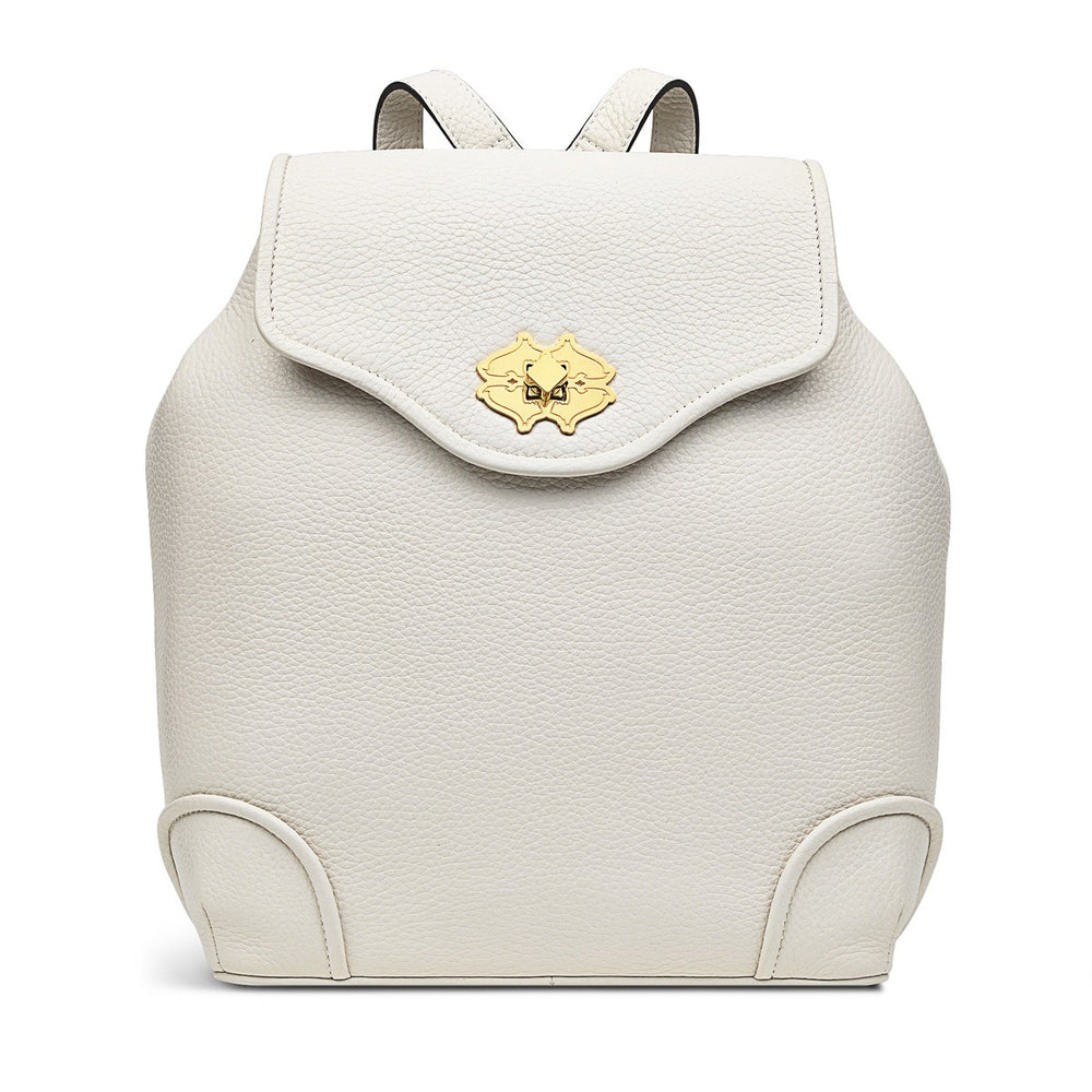 Heirloom Place Leather Medium Flapover Backpack in Chalk - H8869109
