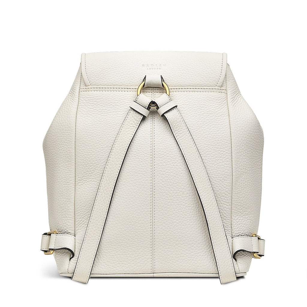 Heirloom Place Leather Medium Flapover Backpack in Chalk - H8869109