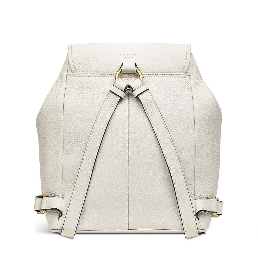 Heirloom Place Leather Medium Flapover Backpack in Chalk - H8869109