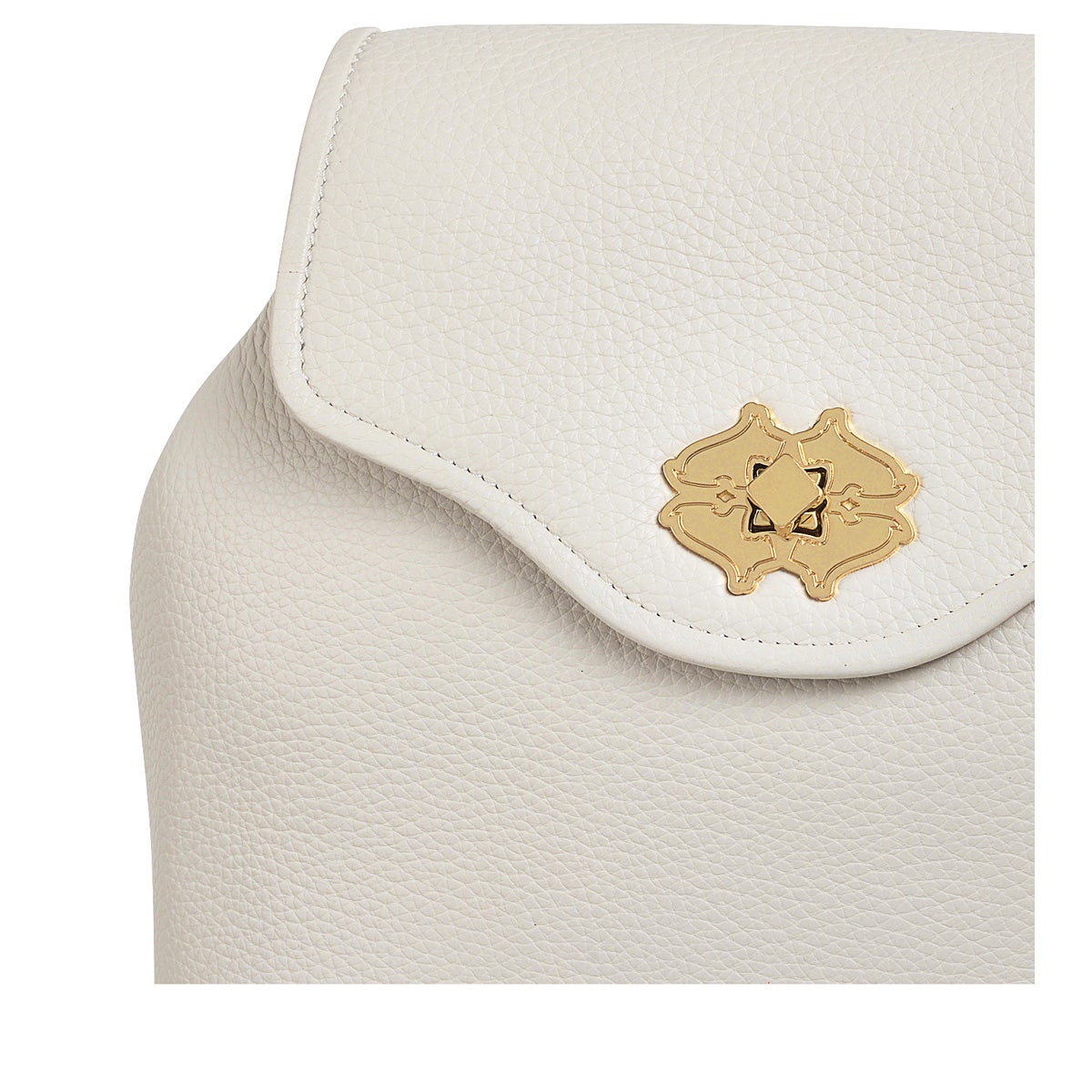 Heirloom Place Leather Medium Flapover Backpack in Chalk - H8869109