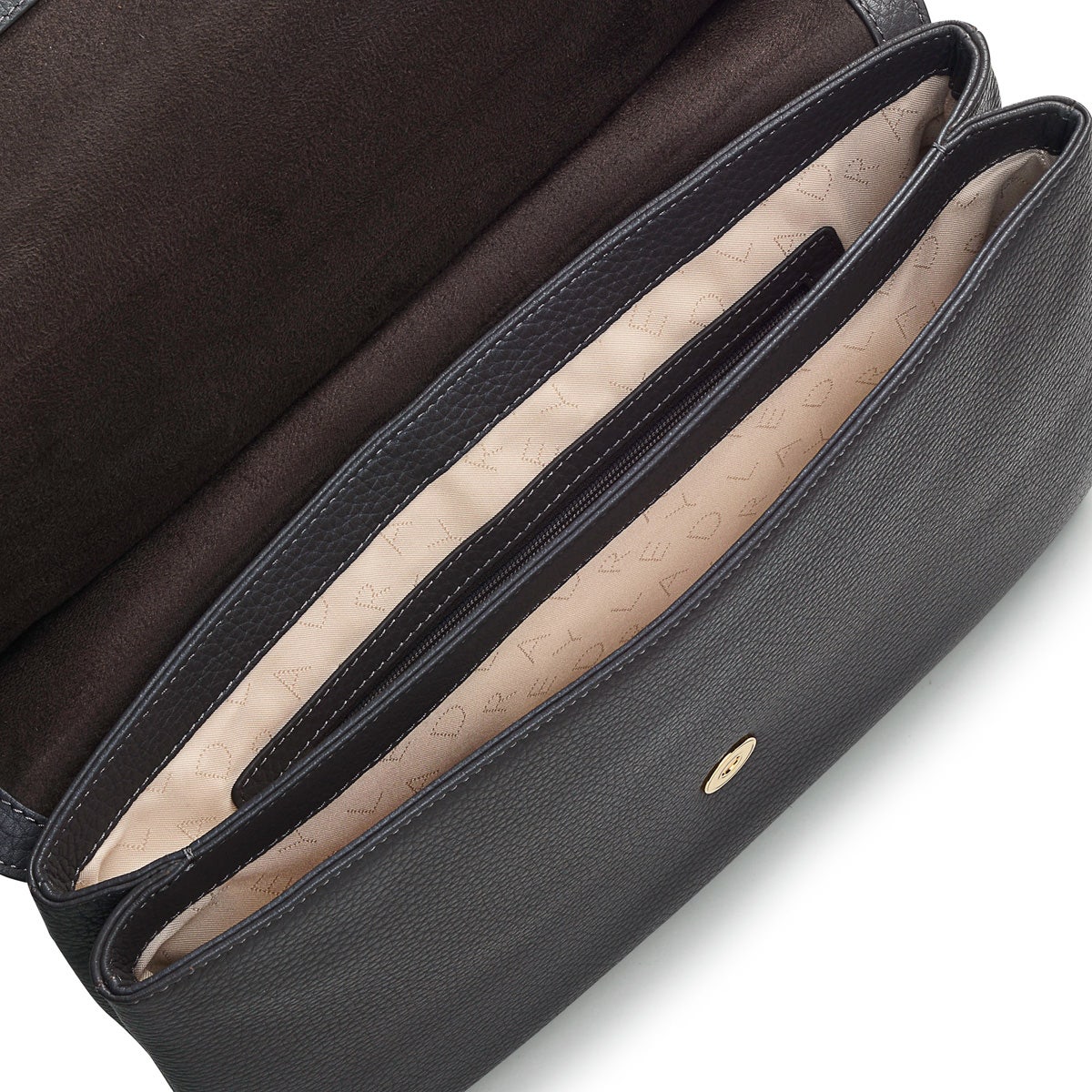 Grove Lane Leather Medium Flapover Shoulder Bag in Thunder - H8871074